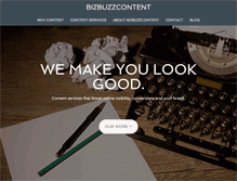 Tablet Screenshot of bizbuzzcontent.com